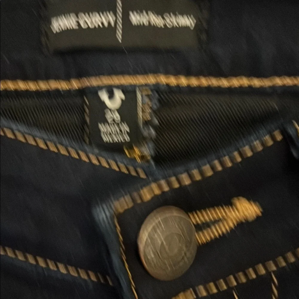 True Religion Blue Jennie Curvt Mid-rise Skinny Jeans Stretchy Fit